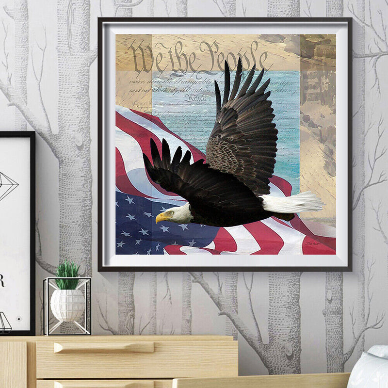 Eagle Flag Diamond Painting 5D DIY Full Drill Picture Handmade Craft Gift Decor
