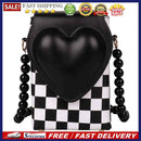 Heart Flap Bead Strap Shoulder Bag Ladies Leather Handbags Female Crossbody Tote