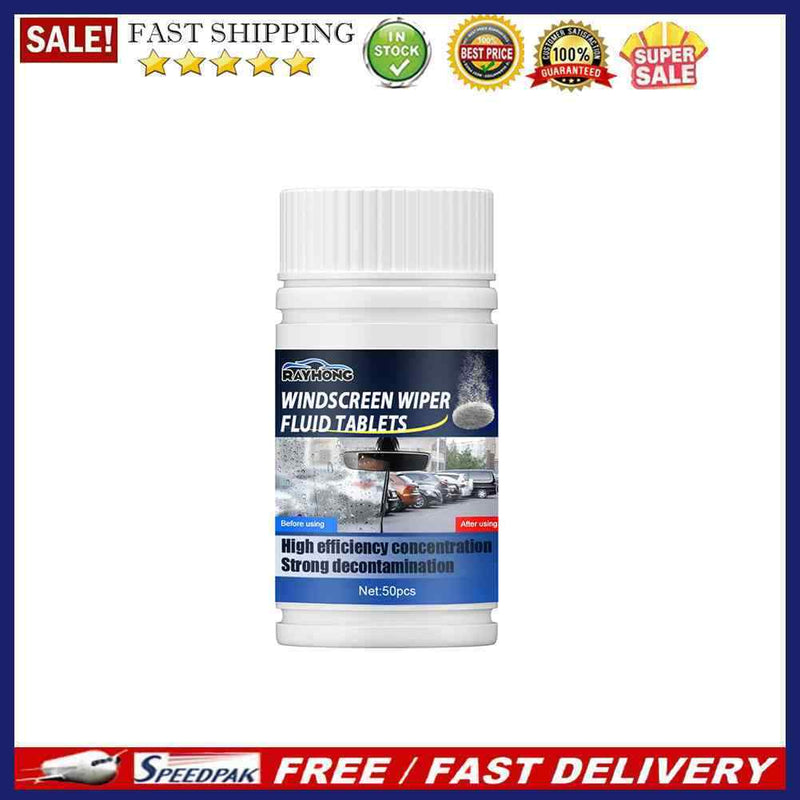 50pcs Windshield Washer Fluid Tablets Car Automobile Wiper Cleaner Efferves