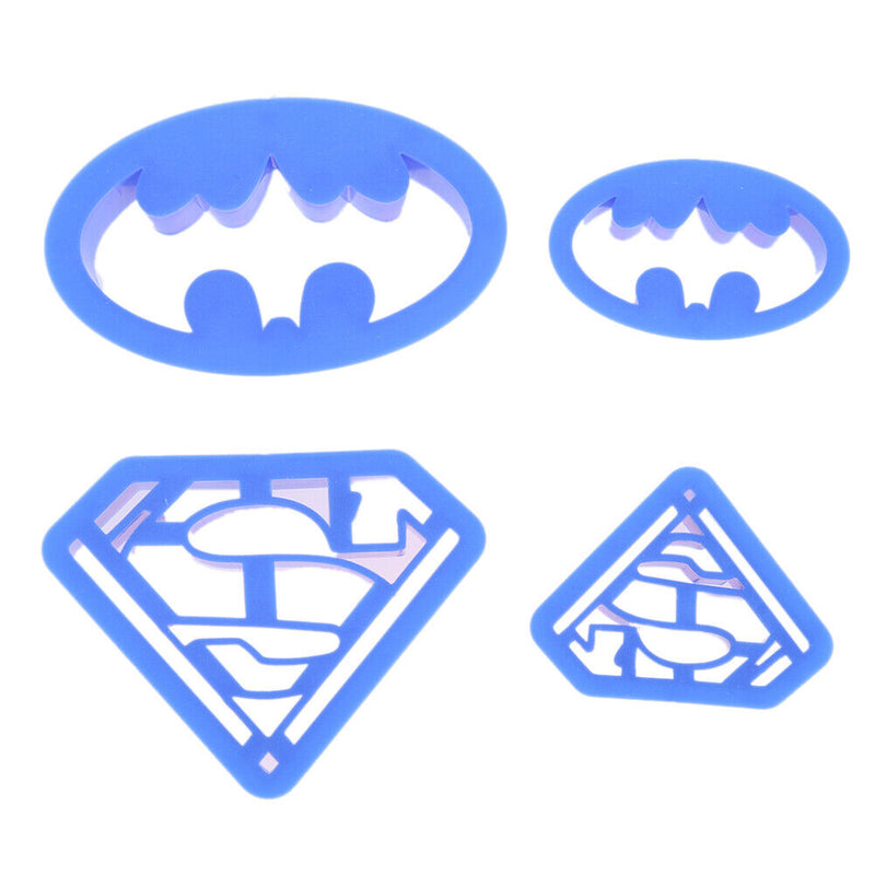 4 pcs Super Hero Batman Superman Cookie Cutters Sugarcraft Cake Decoration Newly
