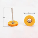 10pcs T-type Round Polishing Buffing Cloth Wheel Brush Rotary Tool (Yellow)
