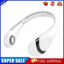 5000mAh Hanging Neck Fan USB Rechargeable Bladeless Sport Mute Fans (White)