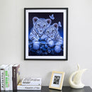 2 Tigers 5D Diamond Painting Craft Embroidery DIY Cross Stitch Home Decor Newly