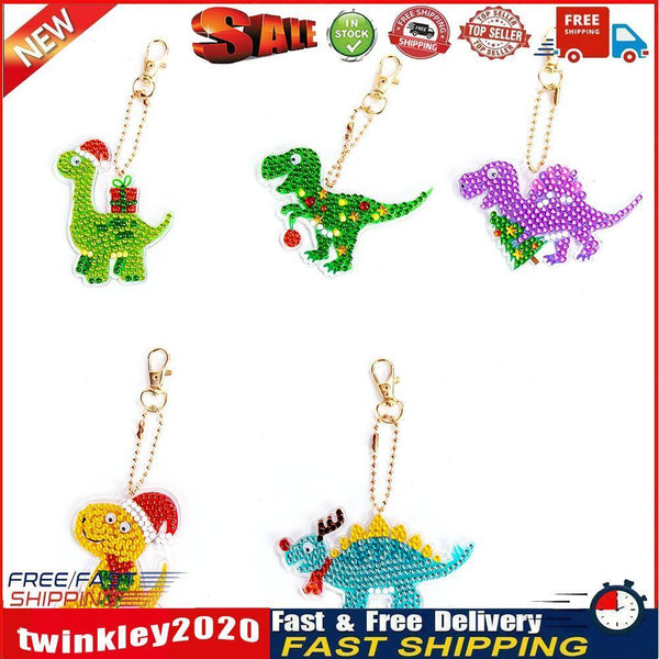 5D DIY Full Special Drill Diamond Painting Keychain Art Pendant(22x8cm) Newly
