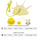 Small Animal Harness Vest Leash Set Comfort Clothes Outdoor Travel Chest St