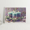 Oil Paint By Numbers Candle Frameless Picture Craft Kit for Home Living Room