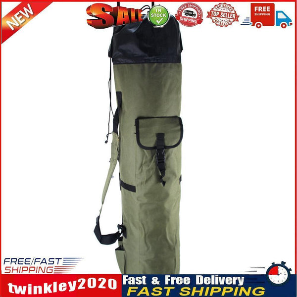 Fishing Rod Bag Oxford Cloth Reel Pole Tackle Storage Carrier Case (Green) Newly