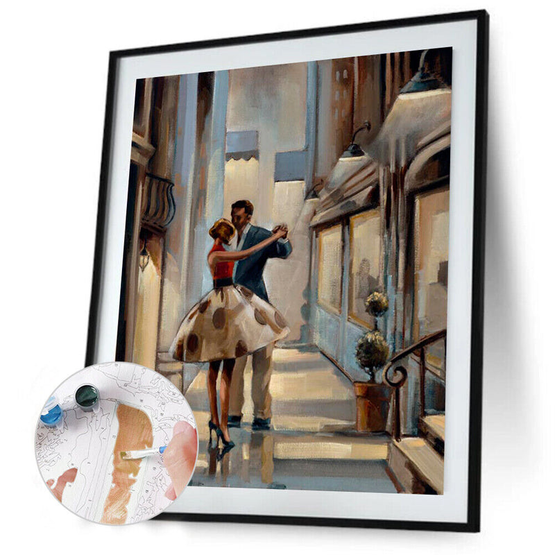 DIY Canvas Paint By Numbers Set Oil Hand Painted Dancer Drawing Kit Home Craft