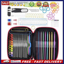 DIY Aluminum Crochet Hooks Sweater Knit Sewing Needles Set Kit (100pcs)