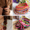 Wave Colorful Random Color Ponytail Holder Hairband Hair Rope Elastic Rubber
