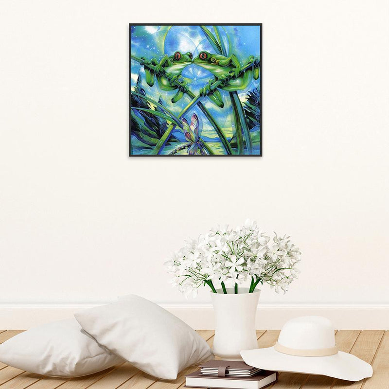30x30cm 5D DIY Full Drill Diamond Painting Animal Frog Cross Stitch Embroidery