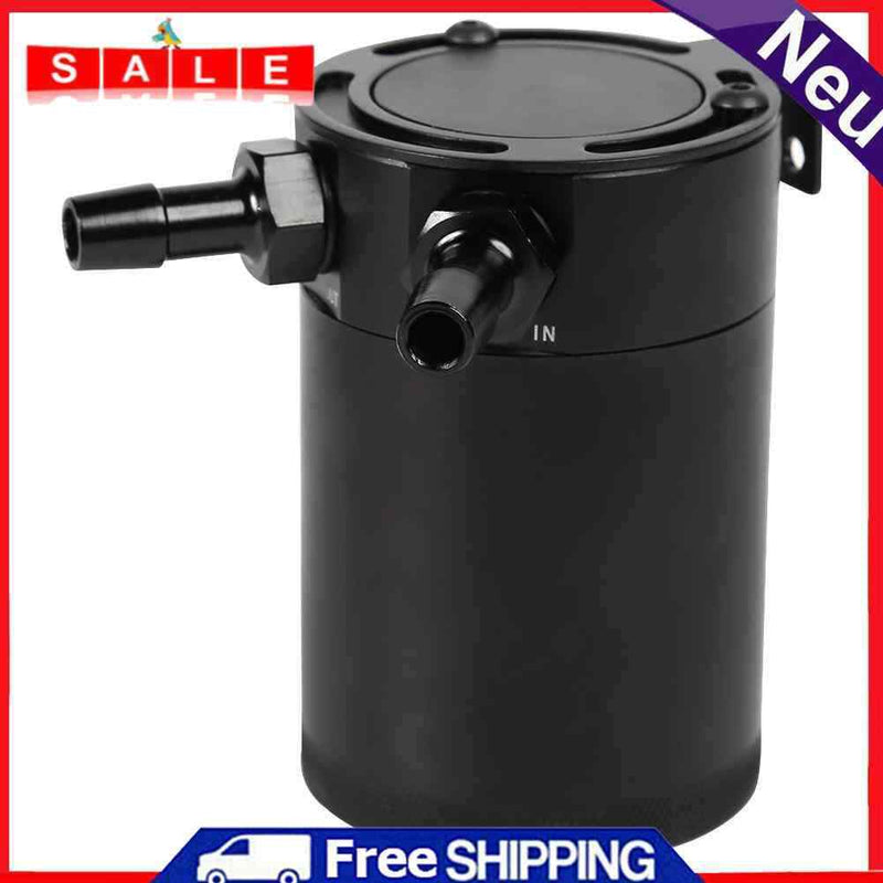 Baffled Oil Catch Can Reservoir 2 Port Ticket Aluminum Oil Catch Tank Universal
