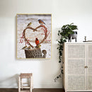DIY Hand Painted Paint By Numbers Oil Canvas Pictures Love Birds Kit Room Decor