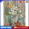 Home Flower Oil Paint By Numbers Kits Canvas Picture DIY Wall Art Crafts