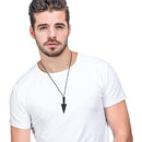 Mens Necklace Chain with Arrow Jewellery Pendant Hip Hop Punk Rock Black`