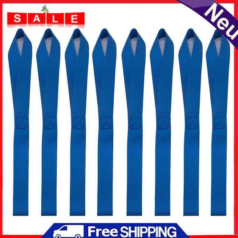 8x Soft Loop Tie-Down Towing Strap 13x1 inch for Securing Motorcycle UTV Scooter