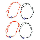 4PCS Black Jewelry Red Women Bangles Hand Rope Lucky Bracelet Evil Eye Bracelets