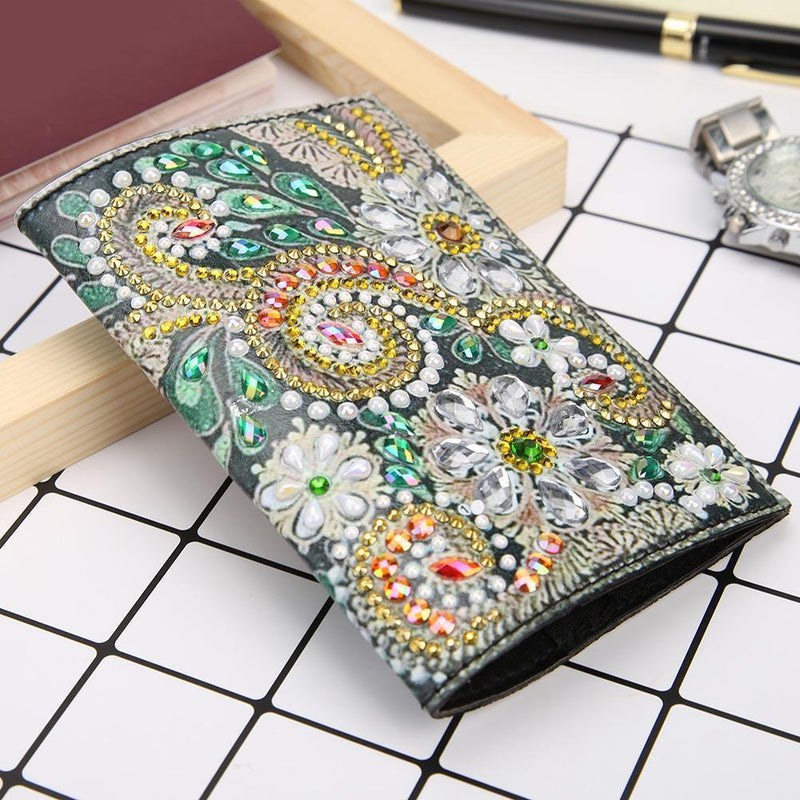 DIY Special Shaped Diamond Painting PU Leather Passport Protective Cover Newly