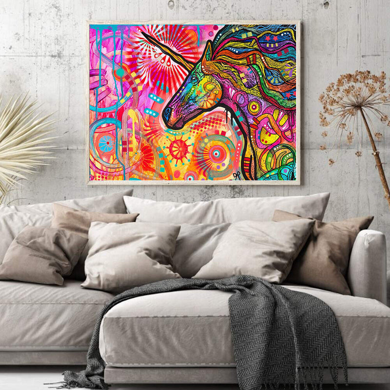 Oil Paint By Numbers Picture DIY Painting Doodle Abstract Acrylic Paint Decor
