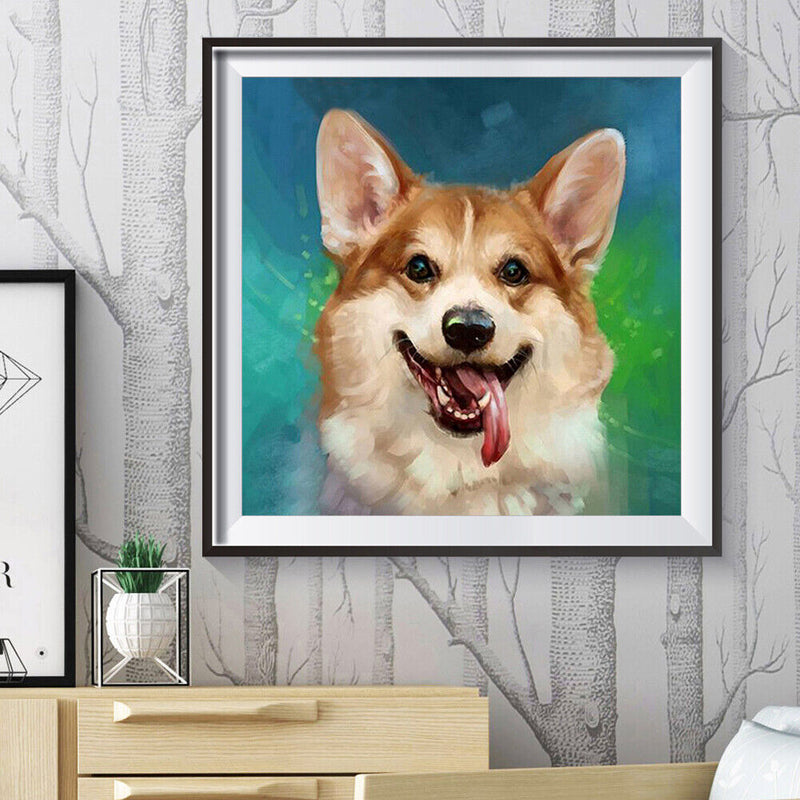DIY 5D Embroidery Dog Animal Diamond Painting Cross Stitch Home Decoration Gift