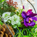 Hanging Basket Christmas Basket Porch Flower Garland Eaves Wreath Ornament