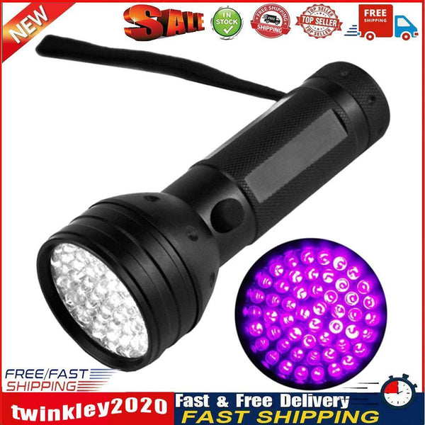 Ultraviolet Torch Waterproof 395-400nm 51 LED UV Detection Flashlight Lamp Newly