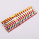22Pcs Aluminum Crochet Hook Needles Knitting Weaving Crafts Yarn Sewing Tools Str