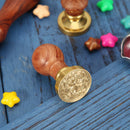 Retro Wax Sealing Stamp Wood Handle Grip Post Craft Stamping Art Decor (A)