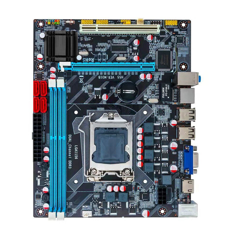 H55 Motherboard+Intel Core i5-760 CPU+2xDDR3 4G VGA HDMI-Compatible Accessories