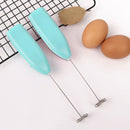 Electric Eggbeater Milk Drink Coffee Blender Egg Beater Stirrer (Blue)