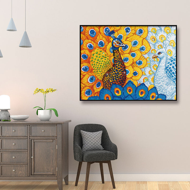 DIY Peacock Painting Picture of Home Wedding Direction Kit Full Round Drill