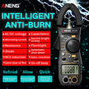 Digital Clamp Meter DC/AC Multimeter Diode Current Capacitance NCV Ohm Test