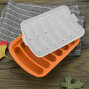 DIY Sausage Making Mold Food Grade Silicone Handmade Hot Dog Mold (Orange) Newly