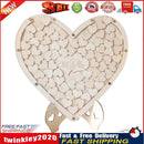 Heart Shaped Wedding Guest Book Rustic Wooden Baby Showers Party Guestbook Newly