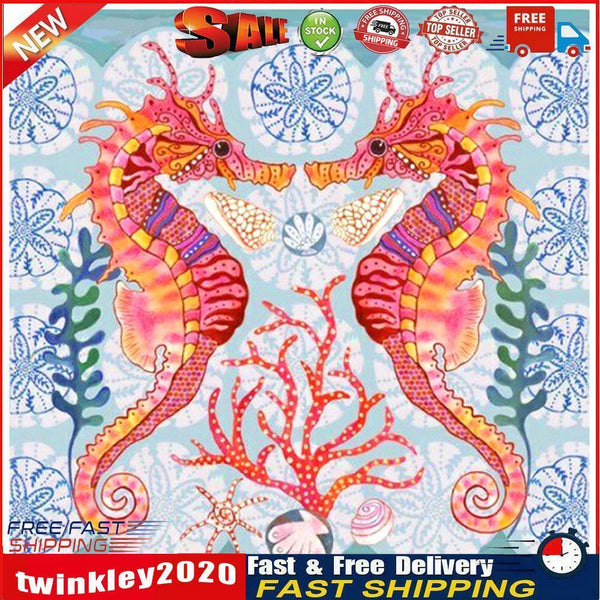 Diamond Painting 5D DIY Sea Horse Full Round Drill Rhinestone Picture Kit Newly