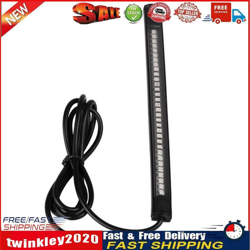 Motorcycle Flexible 48LED Brake Turn Signal Light Strip License Plate Tail Newly