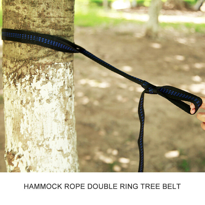 2pcs Hammock Strap Outdoor Camping Tree Hanging 200KG Load Hammock Rope Bel