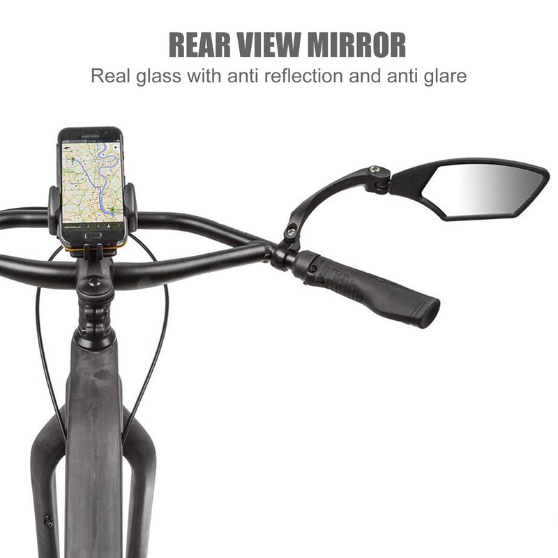 Bicycle Rear View Mirror 360 Rotation HD Anti-Shock Glass Lens (Right) Newly