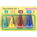 1 Set of 4 Fabric TILT TAPE Maker Tool Sewing Quilts 6mm 12mm 18mm Tape Maker Too