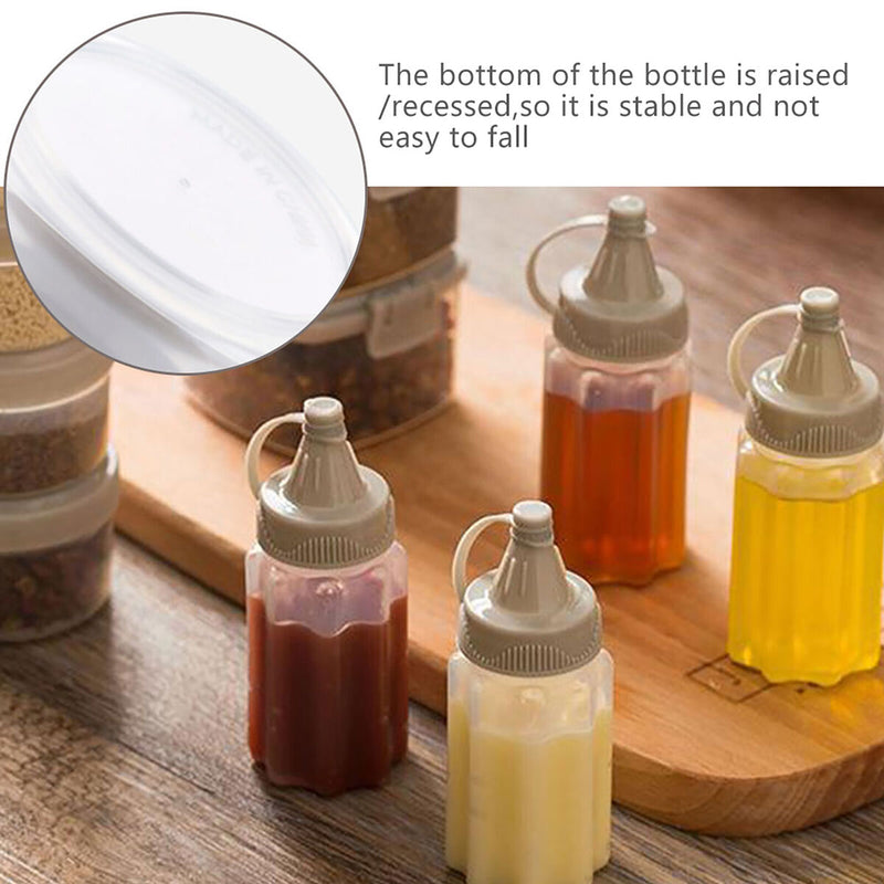 4pcs Transparent Spices Bottle Sauce Spice Seasoning Dispenser (Squeeze) Newly