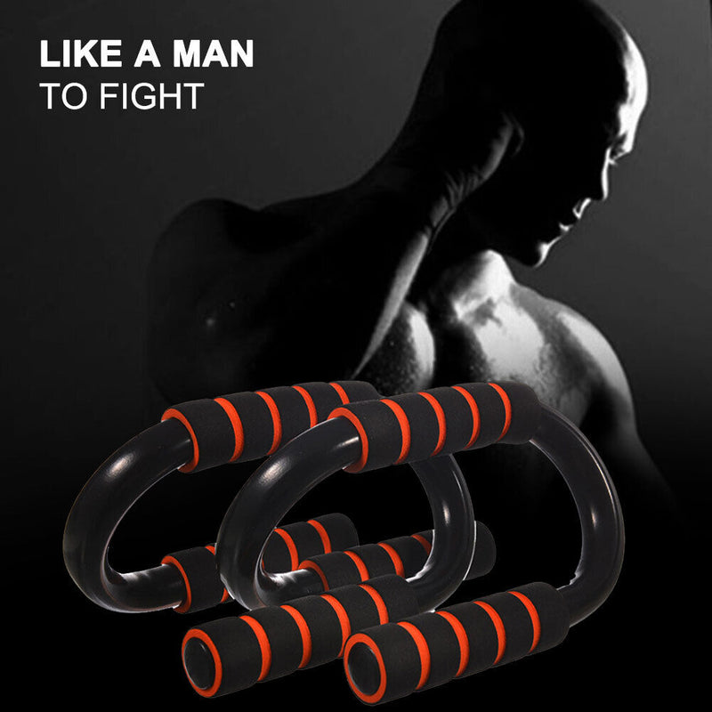 Push-ups Stand Muscle Training Foam Handle S-shaped Gym Exercise Push Up Bracket