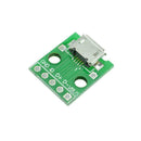 USB Micro Female Socket Breakout Board 2.54mm Connector Pitch Adapter K3L5 F6X0