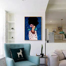 40x50cm Frameless Long Hair Girl DIY Oil Paint By Numbers Picture Home Decor
