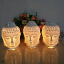 Essential Oil Burner Diffuser, Ceramic Buddha Head Aroma Candle Holders Newly