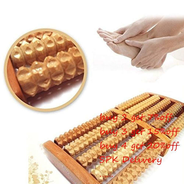 Wooden Foot Roller Massager Foot Massager Acupuncture Therapy Foot Acupoint
