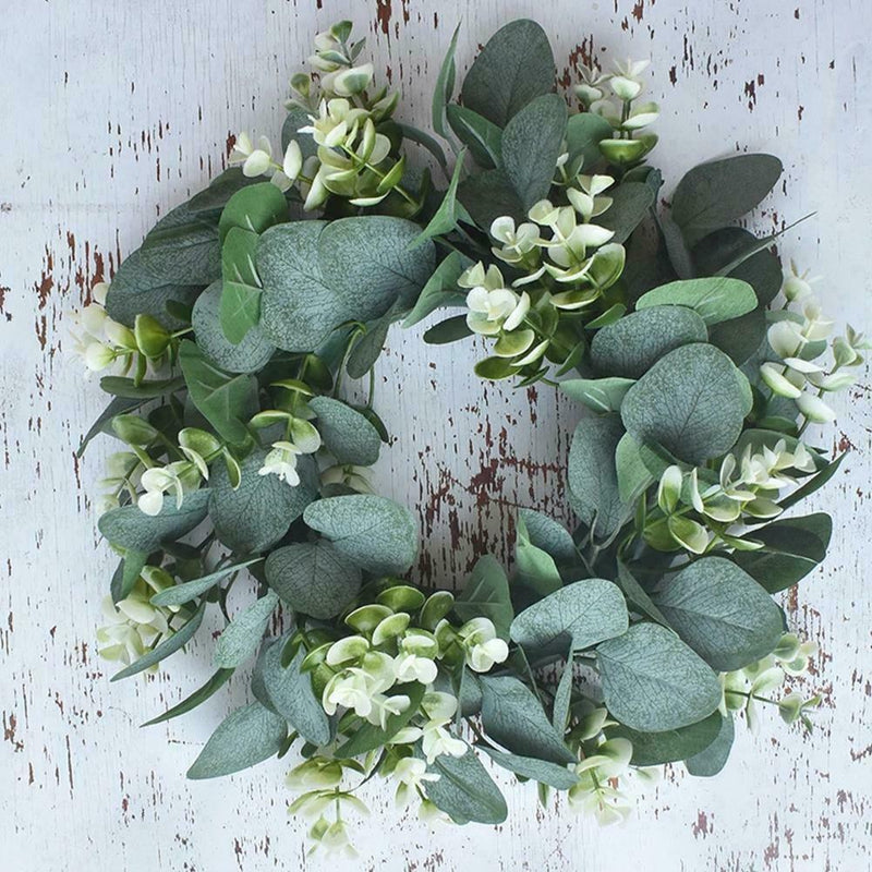 Christmas Olive Leaf Eucalyptus Wreath Leaves Garland Decoration Ornaments M1O8