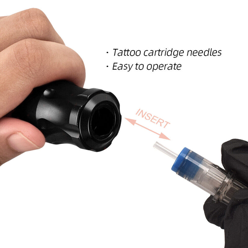 Tattoo Rotary Pen Kits Permanent Double Ring Hexagon Motor (Pen Black)