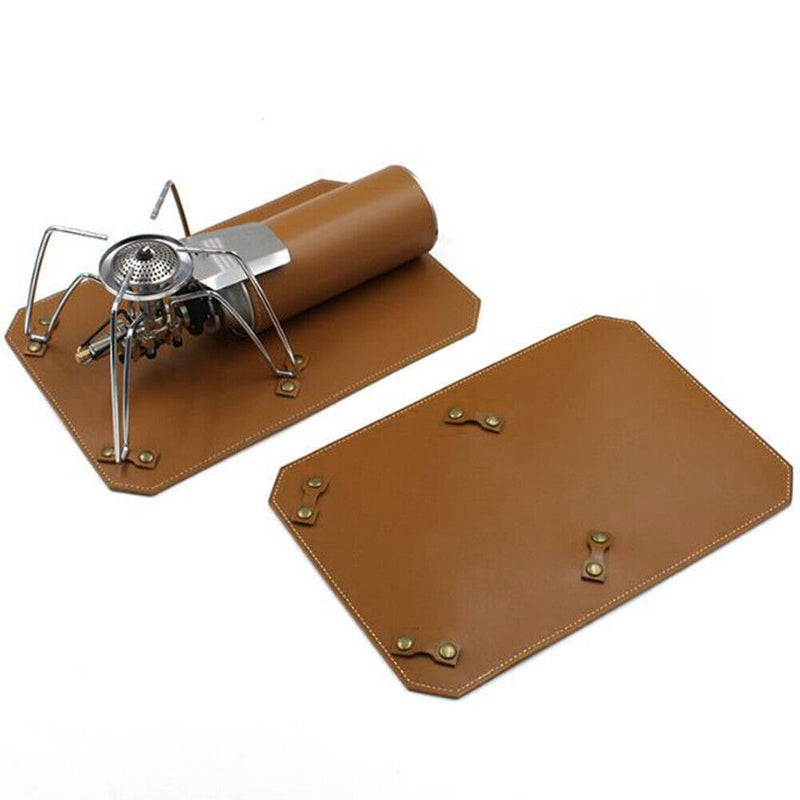 Vegetable Tanned Leather Outdoor Camping Pad for SOTO ST310 Stove (Brown) Newly