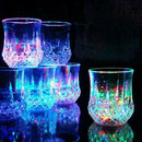 LED Flashing Glowing Water Liquid Activated Light-up Party Glass Hot Cup M4H9