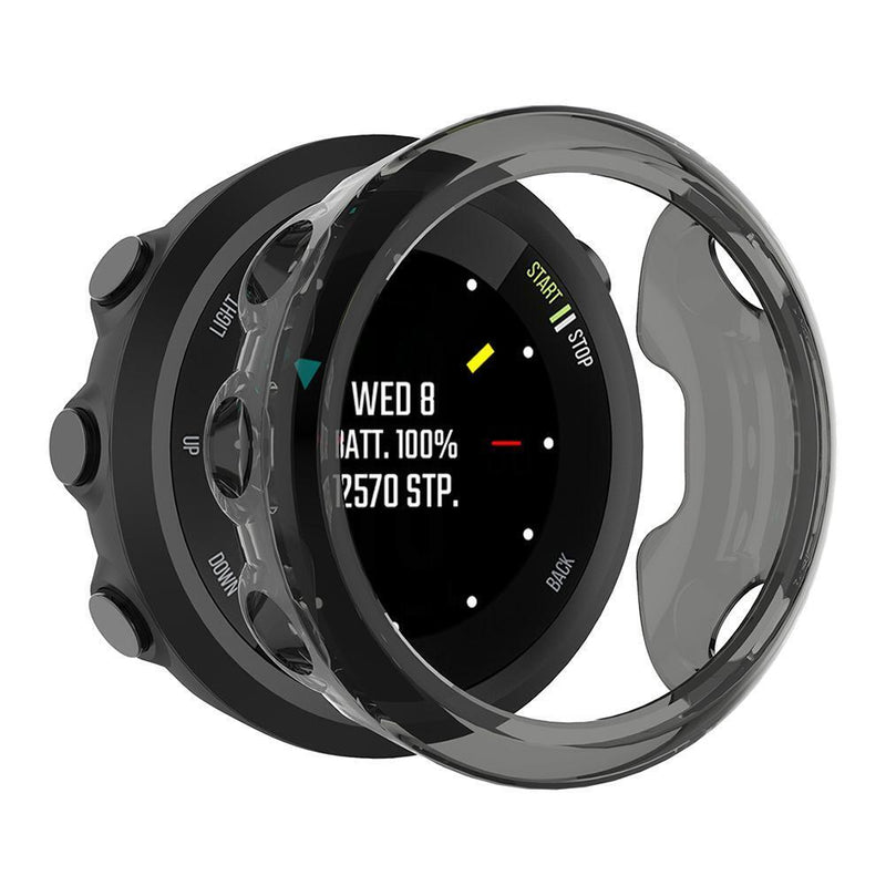 Soft Transparent TPU Case for Garmin Forerunner 45 Protector Cover (Black) Newly